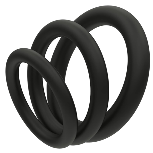 Super Soft Black Cock Ring Set