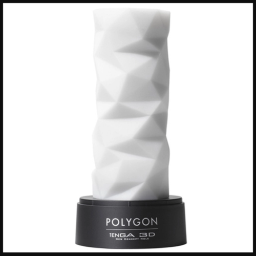 TENGA POLYGON 3D Sleeve Male Masturbator on stand