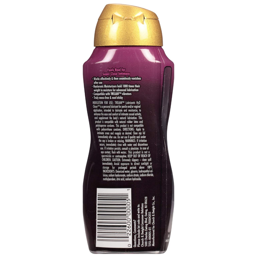 TROJAN Lubricants H2O Closer back