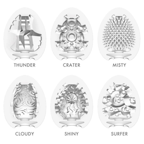 Tenga Hard Boiled Egg Male Masturbator Variety Pack typer inside