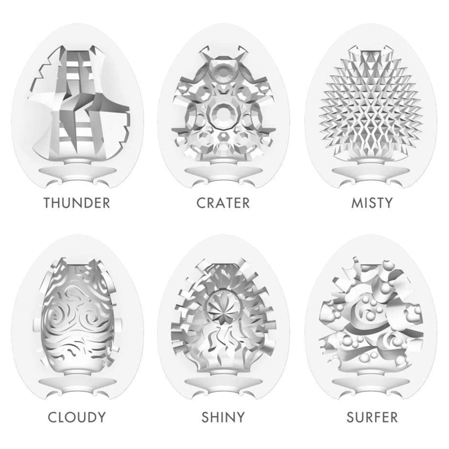 Tenga Hard Boiled Egg Male Masturbator Variety Pack typer inside