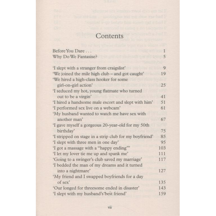 Tracey Cox - Dare book contents