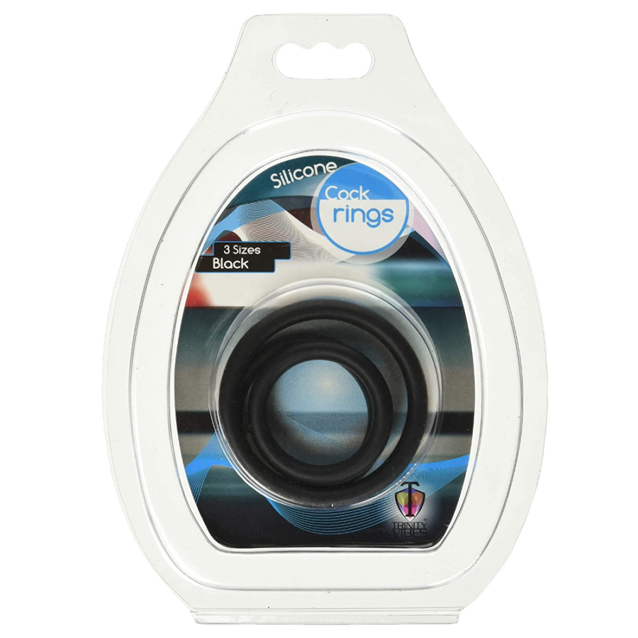 Trinity Vibes Silicone Cock Ring Set box front