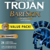 Trojan Bareskin Lubricated Latex Condoms