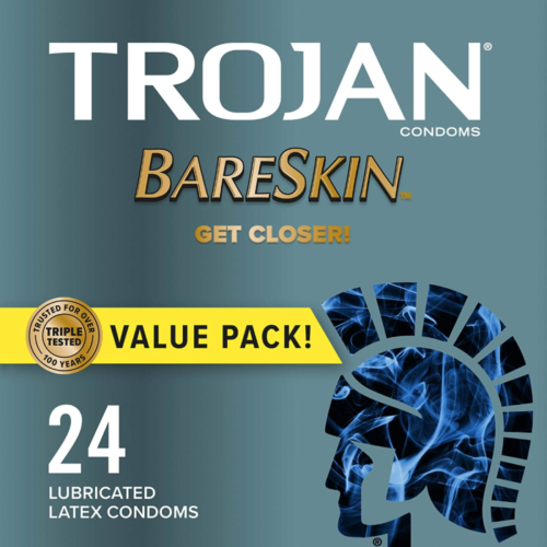 Trojan Bareskin Lubricated Latex Condoms