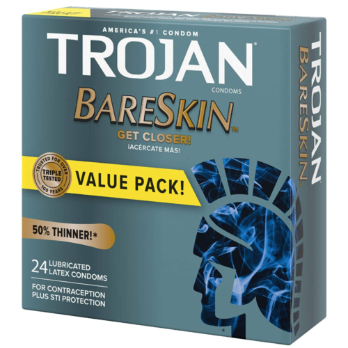 Trojan Bareskin Lubricated Latex Condoms