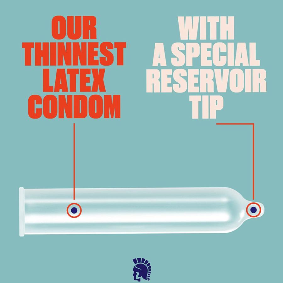 Trojan Bareskin Lubricated Latex Condoms thinnest