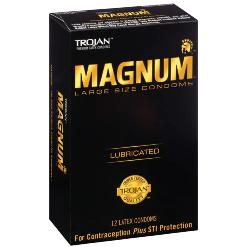 Trojan Magnum Large Size Lubricated Condoms 12 Count left