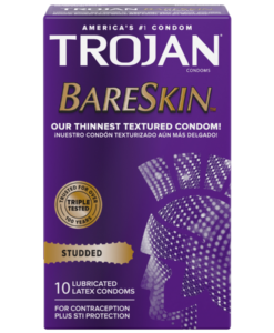 Trojan Studded Bareskin Lubricated Condoms