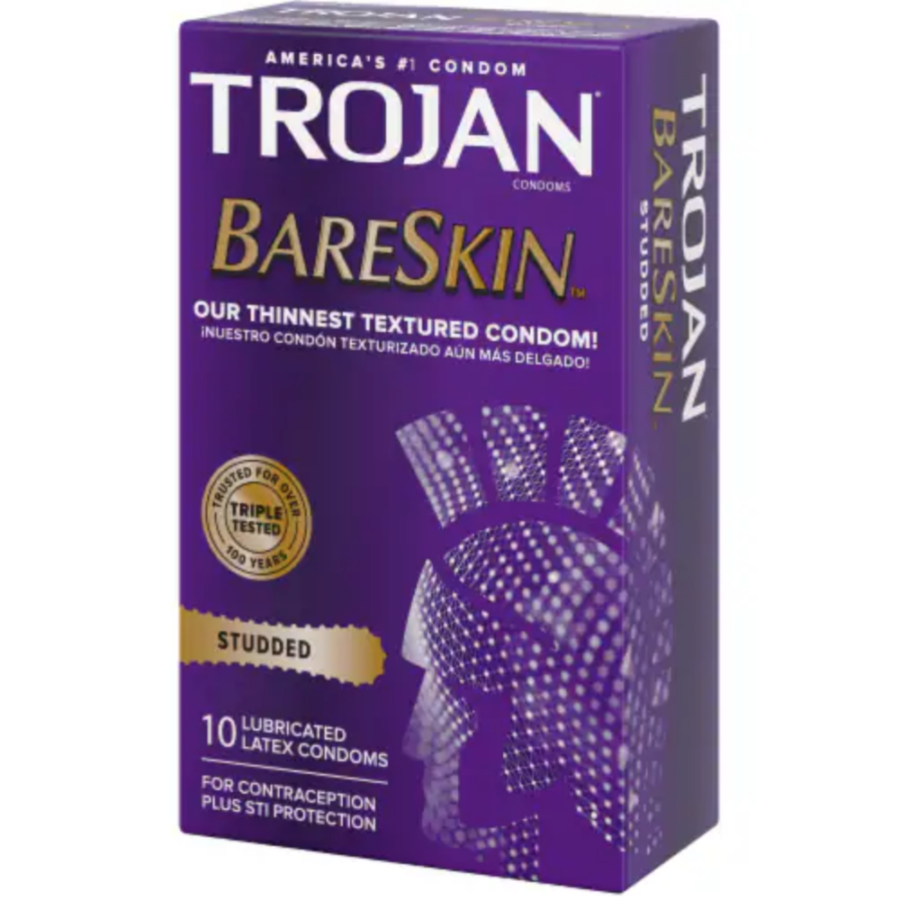 Trojan Studded Bareskin Lubricated Condoms