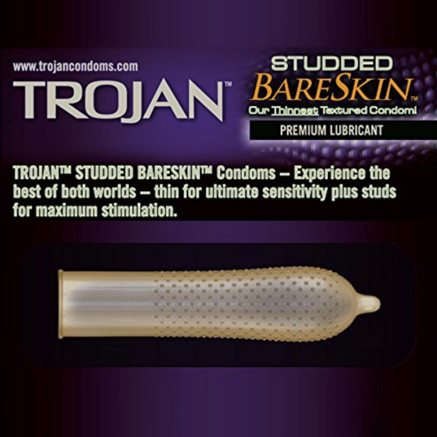 Trojan Studded Bareskin Lubricated Condoms