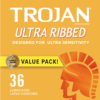 Trojan Ultra Ribbed Lubricated Condoms