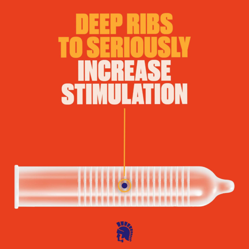 Trojan Ultra Ribbed Lubricated Condoms deep ribs