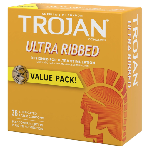 Trojan Ultra Ribbed Lubricated Condoms