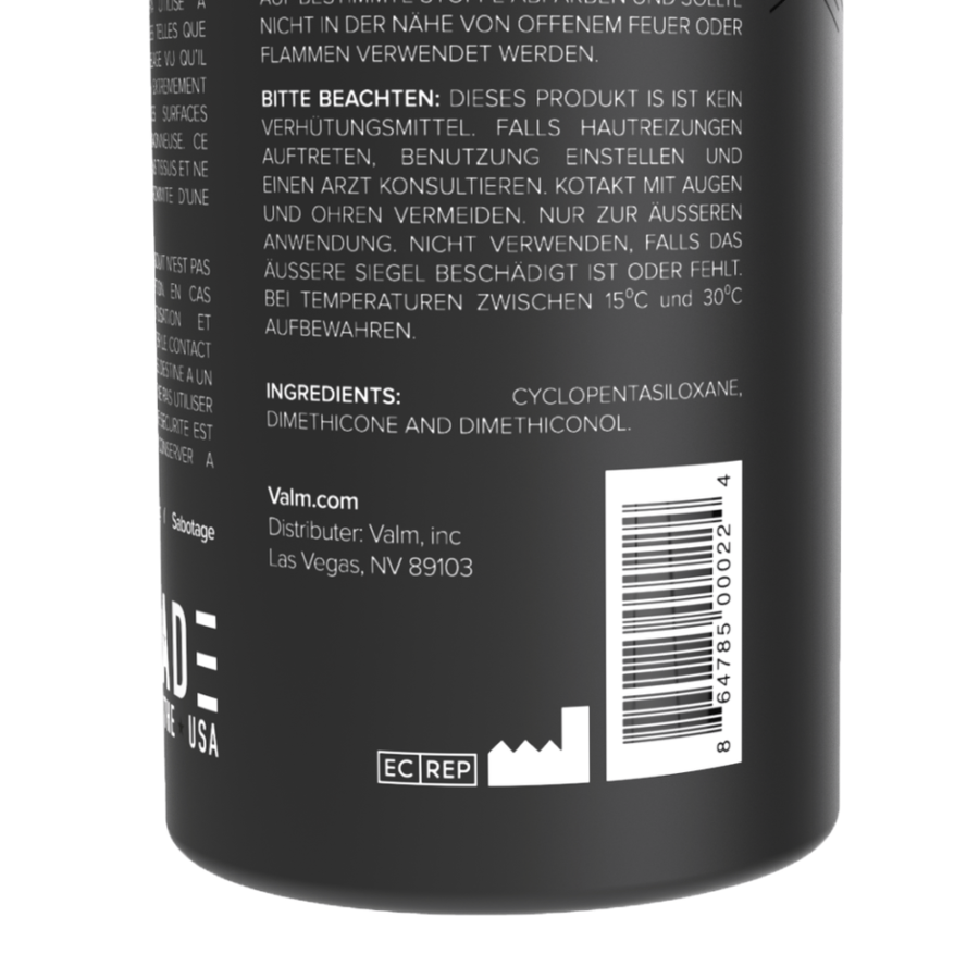 Valm Silicone Based Personal Lubricant ingredients