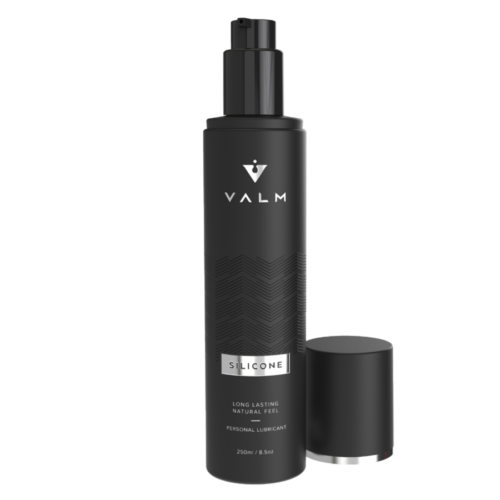 Valm Silicone Based Personal Lubricant lid off
