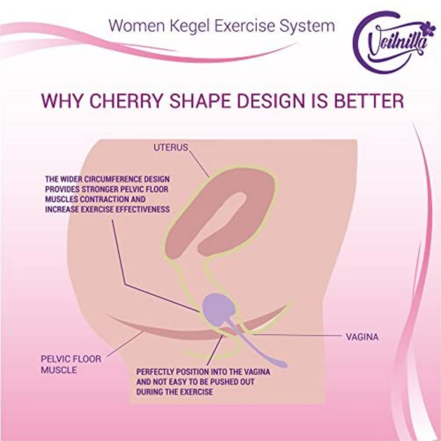 Veilnilla Kegel Exercise Weights cherry shape