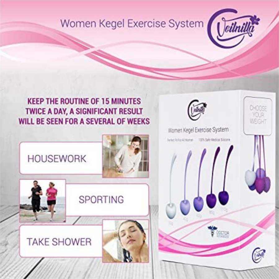 Veilnilla Kegel Exercise Weights routine