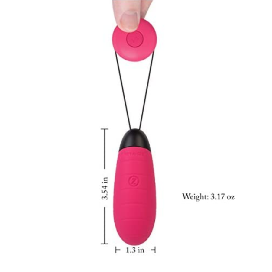 ZEMALIA Doris Remote Control Vibrating Silicone Bullet Egg dimensions